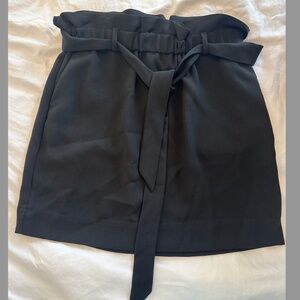 NWT express black paper bag skirt, size s
